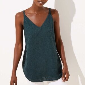 NWT  LOFT “floral embroidered strappy cami” medium